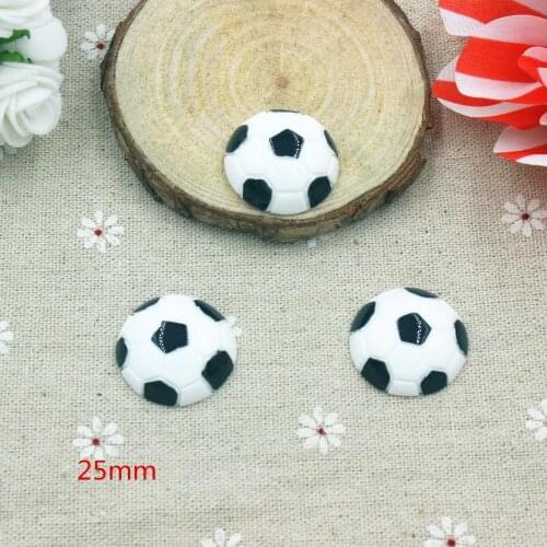15pcs/lot resin cabochons accessories new arrival resin football kids jewelry decoration
