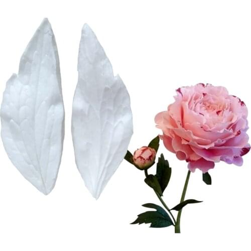 2 Pcs/set Penoy Flower Leaves Shapes Silicone Sugarcraft Mould, Fondant Cake Decorating Tools Bakeware