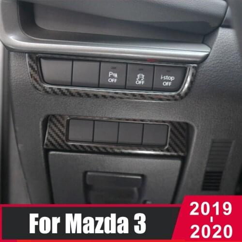 2pcs Stainless Steel Car Headlight Switch Adjustment Button Cover Circle Trim Sticker For Mazda 3 Axela 2019 2020 Accessories