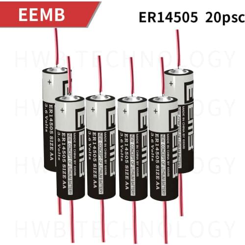 20Pcs/LOT EEMB ER14505 AA 3.6V 2400mAh Lithium Battery ER14505 Band welding needle Free Shipping