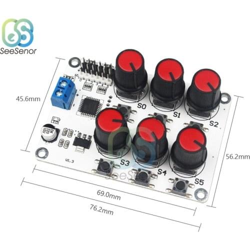 6 Channel 6CH Rotary Knob Servo Driver Controller Board Servo Tester Overcurrent Protection For Arduino DIY Robot Arm Part