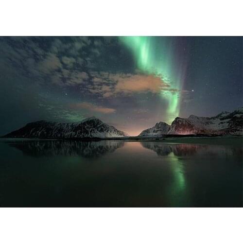 NORTHERN LIGHTS Mountains Lake Landscape DIY 5D Diamond Painting Cross Stitch Full Mosaic Diamond Embroidery Home Decor TY455