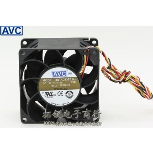 AVC The original box new DBTA0838B2G 12v 4.1A 8038 8cm 80mm super cooling fan violence 80*80*38mm
