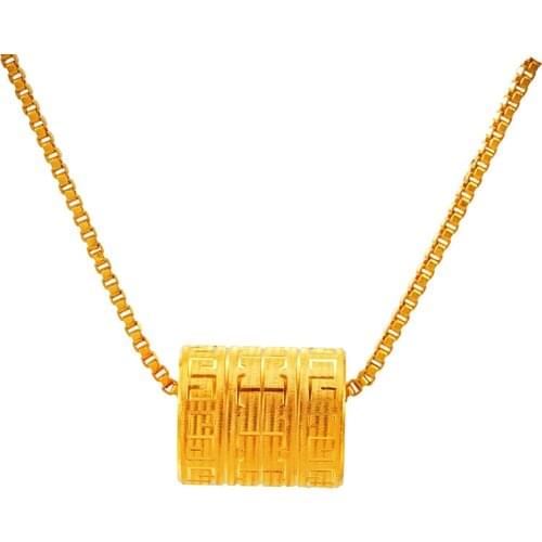 24K gold color Choker Pendant Necklaces for Women Chain Pretty Simplicity Clavicle Chain Collares Party Friendship Gifts Jewelry