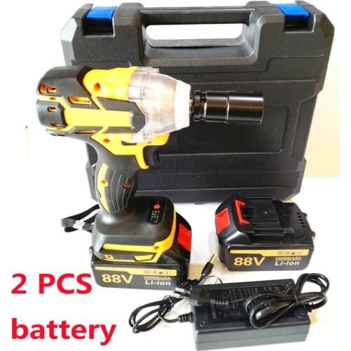 88V Electric Wrench Screwdriver Impact Wrench Brushless Cordless Electric Wrench 1/2 Socket Power Tool 520Nm Torque Rechargeable