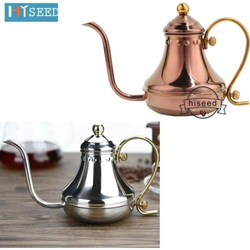 Stainless steel hand brewed coffee set court pot long mouth European retro thin-necked pot drip brewing pot coffee pot