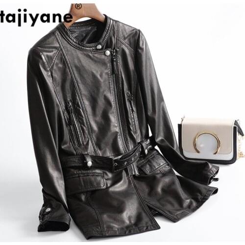 Real Leather Genuine Jacket Women Womens Leather Jacket Sheepskin 2021 Autumn Jacket Women Korean Fashion Moto Coats 8665 WPY77
