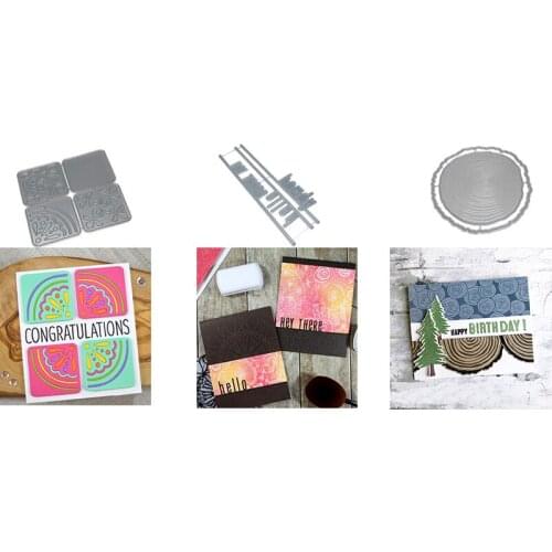 Square Round Frame Annual Ring Hello Word Metal Cutting Dies for New Diy Scrapbooking Album New Craft Embossing Cards 2020