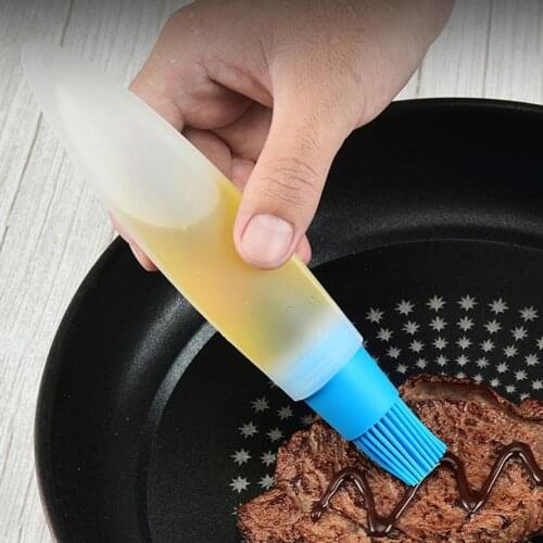 Oil Bottle Multi-functional Heat Resistant Food Grade Silicone Household Baking Brush for Kitchen BBQ Accessories Tools