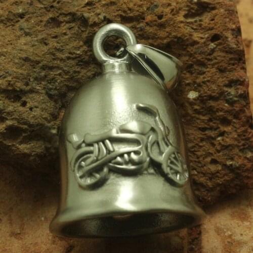 Men Boy Cool 316L Stainlesss Steel Dull Polishing Classic Motorcycle Rider Biker jingle Bell Pendant a Gift For Friend