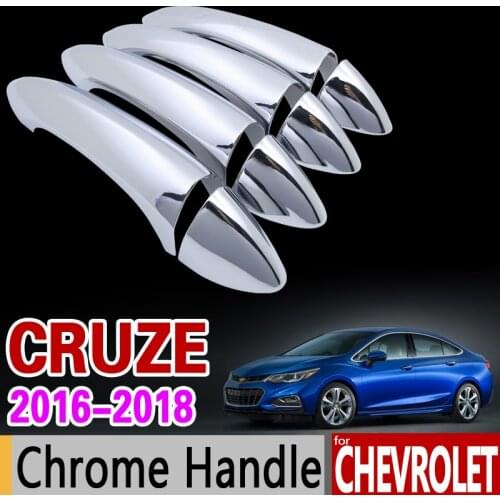 For Chevrolet Cruze 2016 2017 2018 Luxurious Chrome Handle Cover Trim Set for Chevy Sedan Hatch Accessories Stickers Car Styling