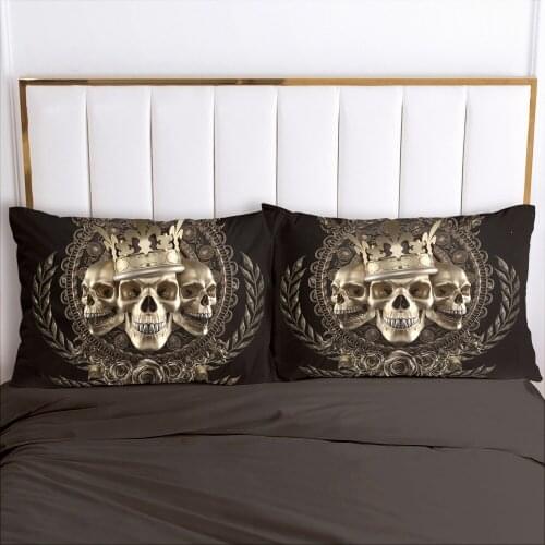 1pc Skull Deadpool Pillow cover Pillow case Bedding Pillowcase Pillowcovers decorative for home 3D HD Print gold