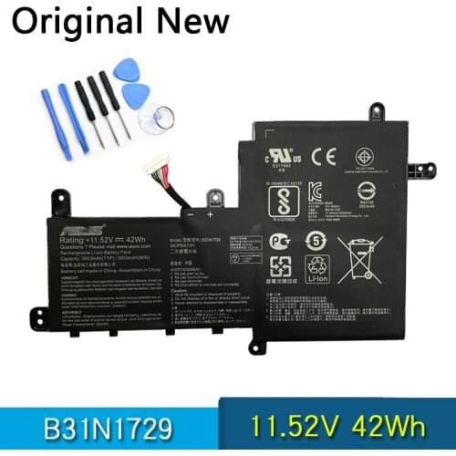 NEW Original B31N1729 Laptop Battery For ASUS VivoBook S15 S530FA S530UA S530UN X530FA X530UA X530FN X530FN-1A 1B X530UN 42Wh