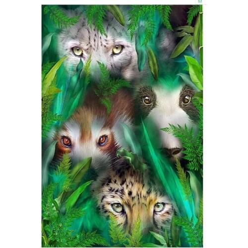 Full dril diamond mosaic painting leopard rhinestone embroidery animals diamond art drawing picture puzzle wall paper home decor