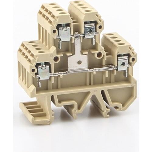 Din rail Wire Conductor 10Pcs DK-4QV/35 Weidmuller Connector Two Level Screw Clamp Terminal Blocks Inflaming Type DK4QV/35