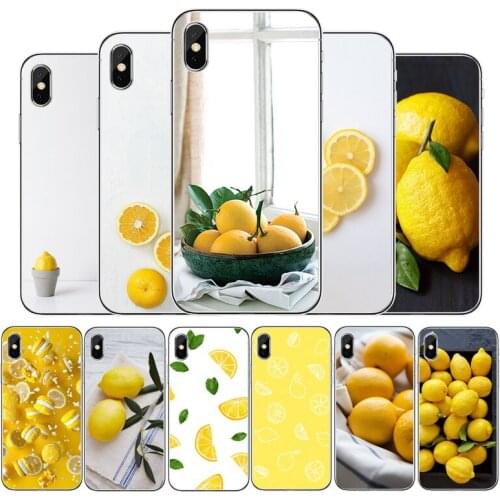 Lemon Silicone phone case For iphone 11 Pro MAX 5 6 7 8 9 10 X XS XR XSMAX Plus SE 2020 Back Cover Shell