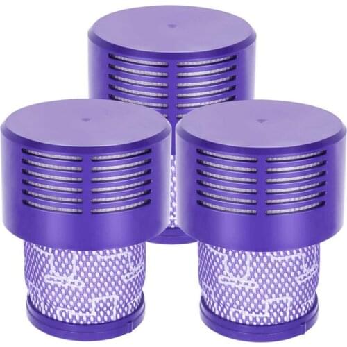 AD-3 Pack HEPA Replacement V10 Filters for Dyson V10 SV12, Part No. 969082-01, Washable and Reusable