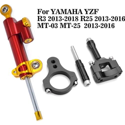 For Yamaha YZF R3 13-18 Motorcycle Steering Stabilizer Damper Mounting Bracket Kit for Yamaha YZF R25 MT03 MT25 2015 2016 2017