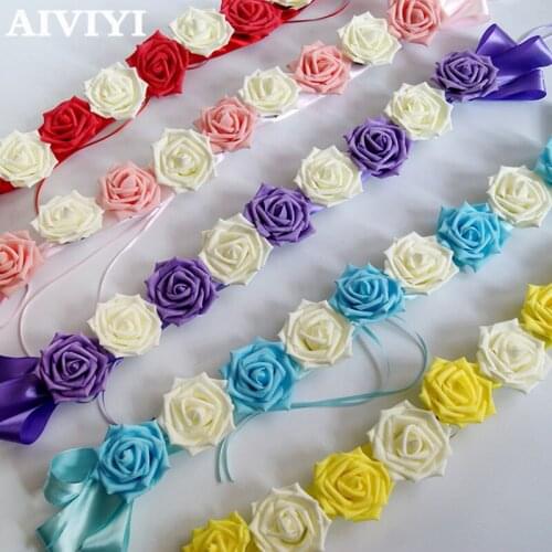 Wedding flower bouquet car decoration flower auto Roof flower and handle flower decoration Wedding supplies