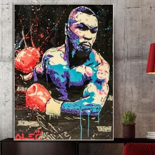 Street Graffiti art Boxing champion tyson Poster Wall Art Pictures for Living Room Home Decor (No Frame)