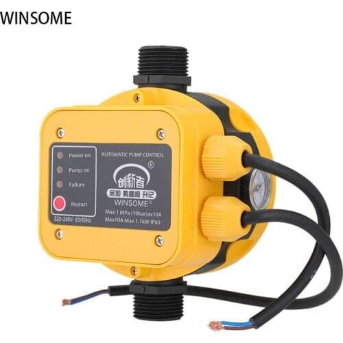 Water Pump Intelligent Controller Automatic Booster Pump with Line Non-adjustable Electronic Pressure Switch Household AC 220V