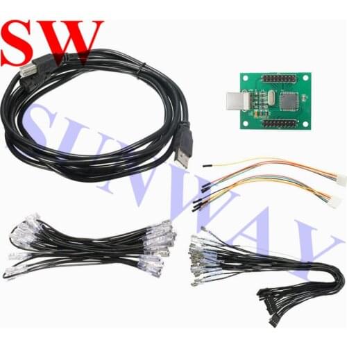 New Xin-mo 2 Players Arcade USB Controller Joystick Connector Cable Wiring Kit For MAME Keyboard Encoder Board