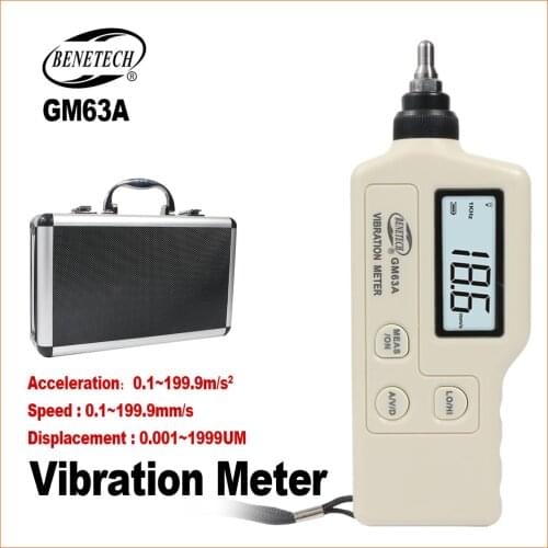 BENETECH Vibration Analyzer Digital Vibration Meter Device Probe Analizador De Vibraciones Digital Handheld Vibrator Tester