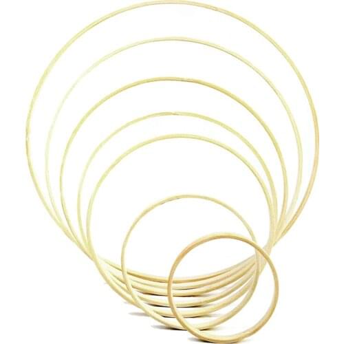 5pcs 9-30cm Bamboo Circle Round Embroidery Ring DIY Wood Art Craft Wedding Garland Home Wall Hanging Decoration