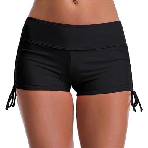 Women Shorts Running High Waist Bikini Bottoms Swim Shorts Ruched Bottom Pantalones Cortos De Mujer Shorts Feminino