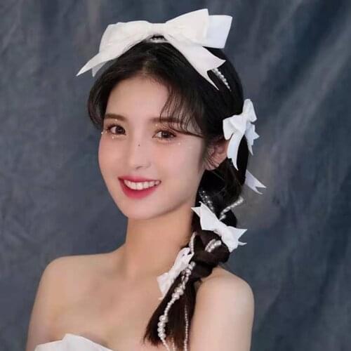 Exquisite Beaded Bowknot Hairband Hairpin Headdress Suit Bridal Wedding Accessories Dress Simple Accessories