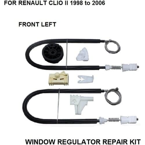1998-2016 WINDOW REGULATOR COMPLETE CLIP SET RENAULT CLIO II WINDOW REGULATOR REPAIR KIT FRONT-LEFT 2/3 DOOR