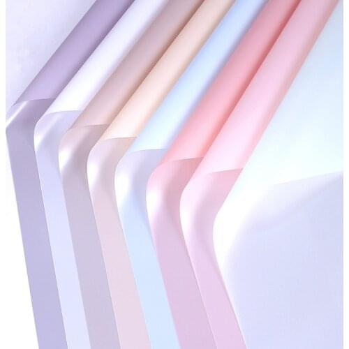 20pcs/lot Korean Style Candy Color Flower Wrapping Paper 58*58cm Rose Wedding Christmas Decoration Paper Bouquet Packaging