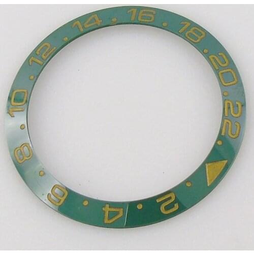 38mm Green Bezel Ring Insert Ceramic Watch Bezel Fits for Automatic Watch