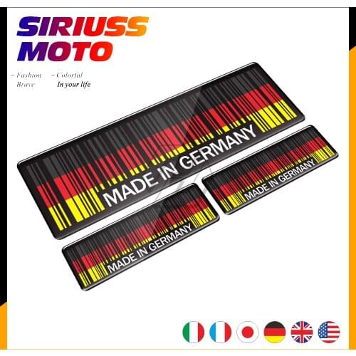 3D Bar Code Sticker Made In Germany In UK Italy Motorcycle Tank Pad Decal Motorbike Helmet Stickers Case for AGV Shark Shoei