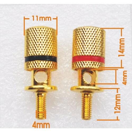 40pcs/lot High-end speaker cable box terminal block speaker terminal block pure copper