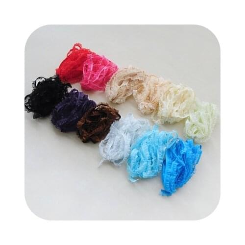 5 Meters 1CM Stretchy Elastic Lace Trim Sewing Ribbon Guipure Double Side Lace Fabric Warp Knitting DIY Garment Accessories