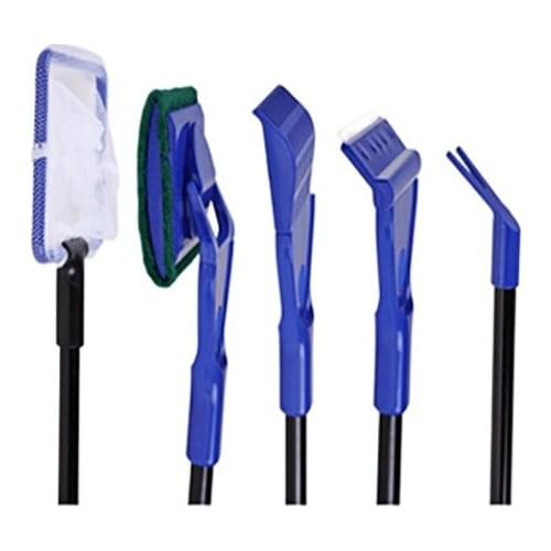 5Pcs/set Aquarium Tools Gravel Rake Algae Scraper for Aquarium Tank Cleaning Sponge Brush Pet Aquatic Cleaning Tools