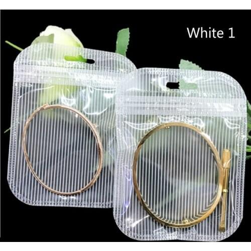 500pcs Audio line sealing pocket translucent packaging bags Hairpin jewelry plastic zipper self sealing bag