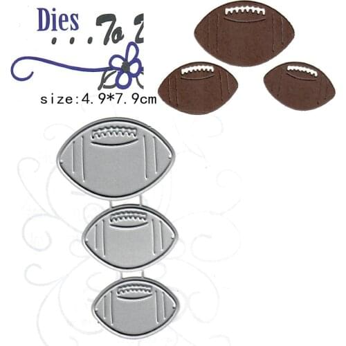American football sports props Metal Cutting Dies for DIY Scrapbooking Album Decorative Embossing DIY Paper Cards Cutting Molds