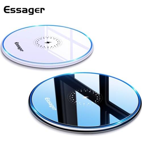 Essager 10W Qi Wireless Charger For iPhone 11 Pro Xs Max X Xr 8 Induction Fast Wireless Charging Pad For Samsung S20 for Xiaomi