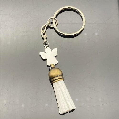 Angel keychains Clover keyring Love Pets handmake Tassel Christmas Girl Gift keychain Bag decoration key Holder Jewelry
