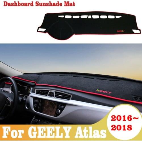 For GEELY Atlas 2016 2017 2018 Car Dashboard Cover Avoid light Pad Instrument Panel Mat Carpets Accessories