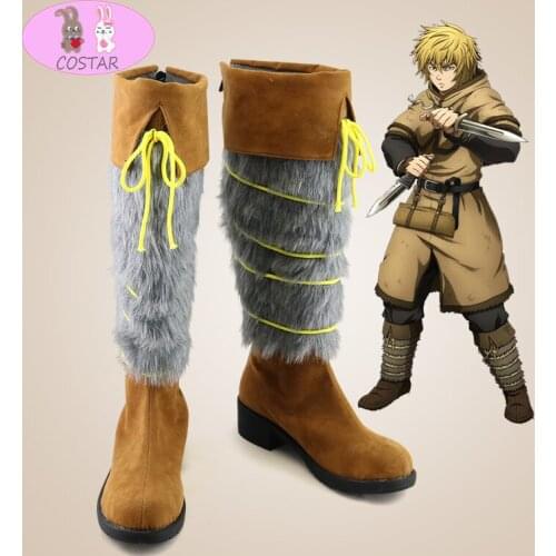 COSTAR Anime Vinland Saga Cosplay Thorfinn Viking Pirate Boot Costume Shoes