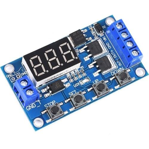 DC 12V 24V Dual MOS LED Digital Time Delay Relay Trigger Cycle Timer Delay Switch Circuit Board Timing Control Module DIY