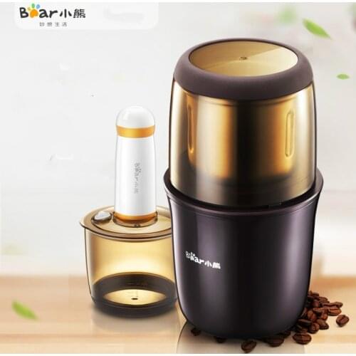 Bear 220V Electric Coffee Grinder Mini Kitchen Salt Pepper Grinder Powerful Beans Spices Nut Seed Coffee Bean Grind Mill Nuts