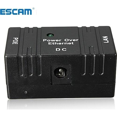 ESCAM 10/100 Mbp Passive POE DC Power Over Ethernet RJ-45 Injector Splitter Wall Mount Adapter For IP Camera LAN Network 1PC