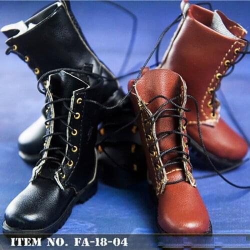 Fastoys 1/6 Scale Man And Female Soldier Fa-18-04 Trendy Army Boots Combat Shoes Hand-stitched 12''action Figure Toy Shoes Model
