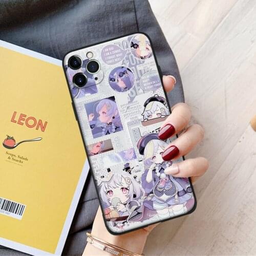 GENSHIN IMPACT QIQI cute For IPhone Se 6 6s 7 8 Plus X XR XS 11 12 Mini Pro Max Glass TPU Soft Silicone Phone Case Cover Shell