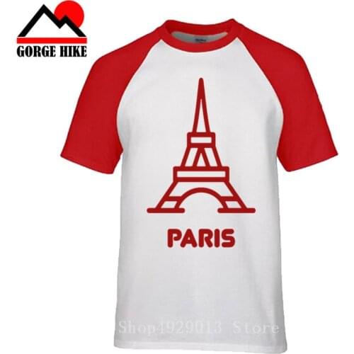New France I Love London T shirt Funny Eiffel Tower Romantic capital Design Famous Building Tshirt Homme Cotton Hipster Camiseta