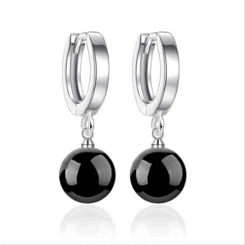 TJP New Fashion Silver 925 Women Drop Earrings Accessories Top Quality Red Crystal Ball Female Earrings For Girl Lady Christmas